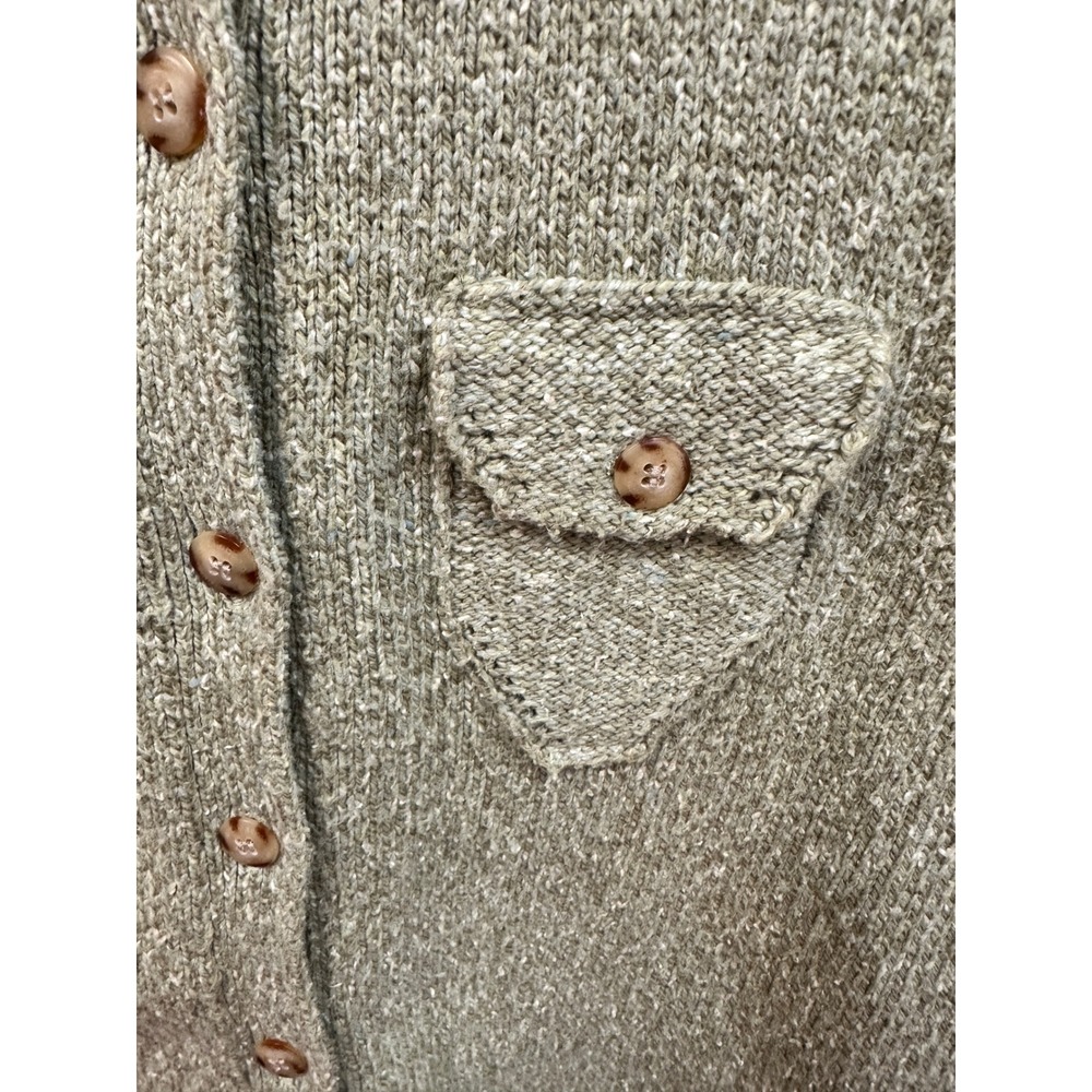 VTG Liz Claiborne Womens Knit Vest Olive Green Button Front Pockets Size S - Picture 2 of 6